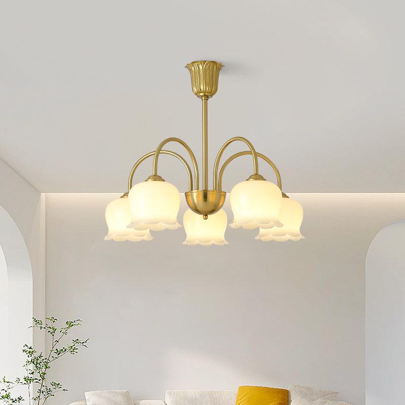 Orchids Brass Chandelier - Lamp Outdoor