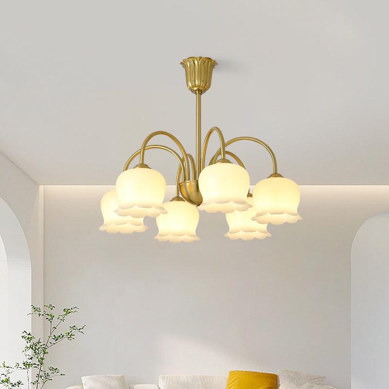 Orchids Brass Chandelier - Lamp Outdoor