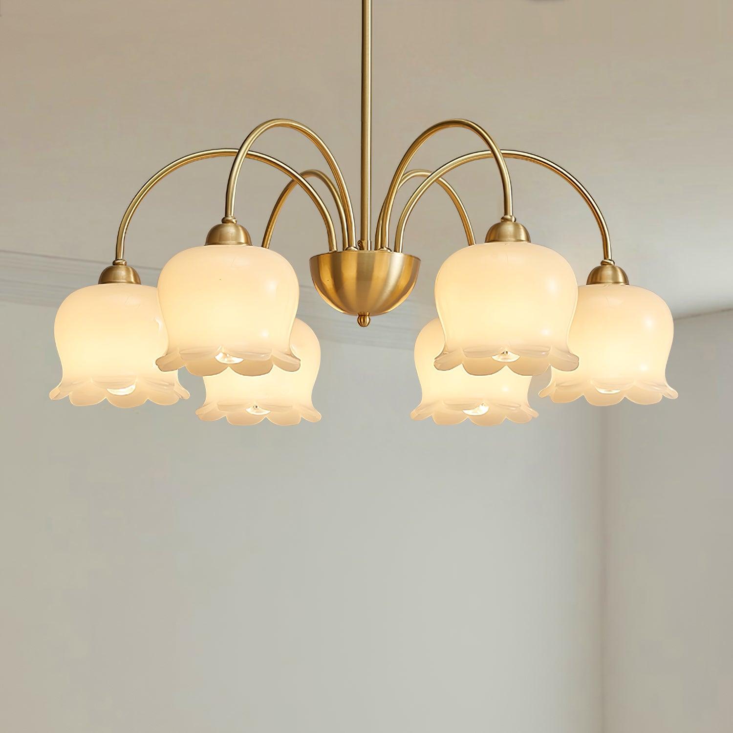 Orchids Brass Chandelier - Lamp Outdoor