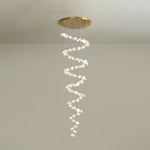Cithayra Geometric Glass Brass Chandelier - Lamp Outdoor