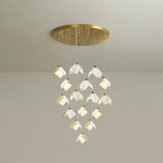 Cithayra Geometric Glass Brass Chandelier - Lamp Outdoor