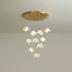 Cithayra Geometric Glass Brass Chandelier - Lamp Outdoor