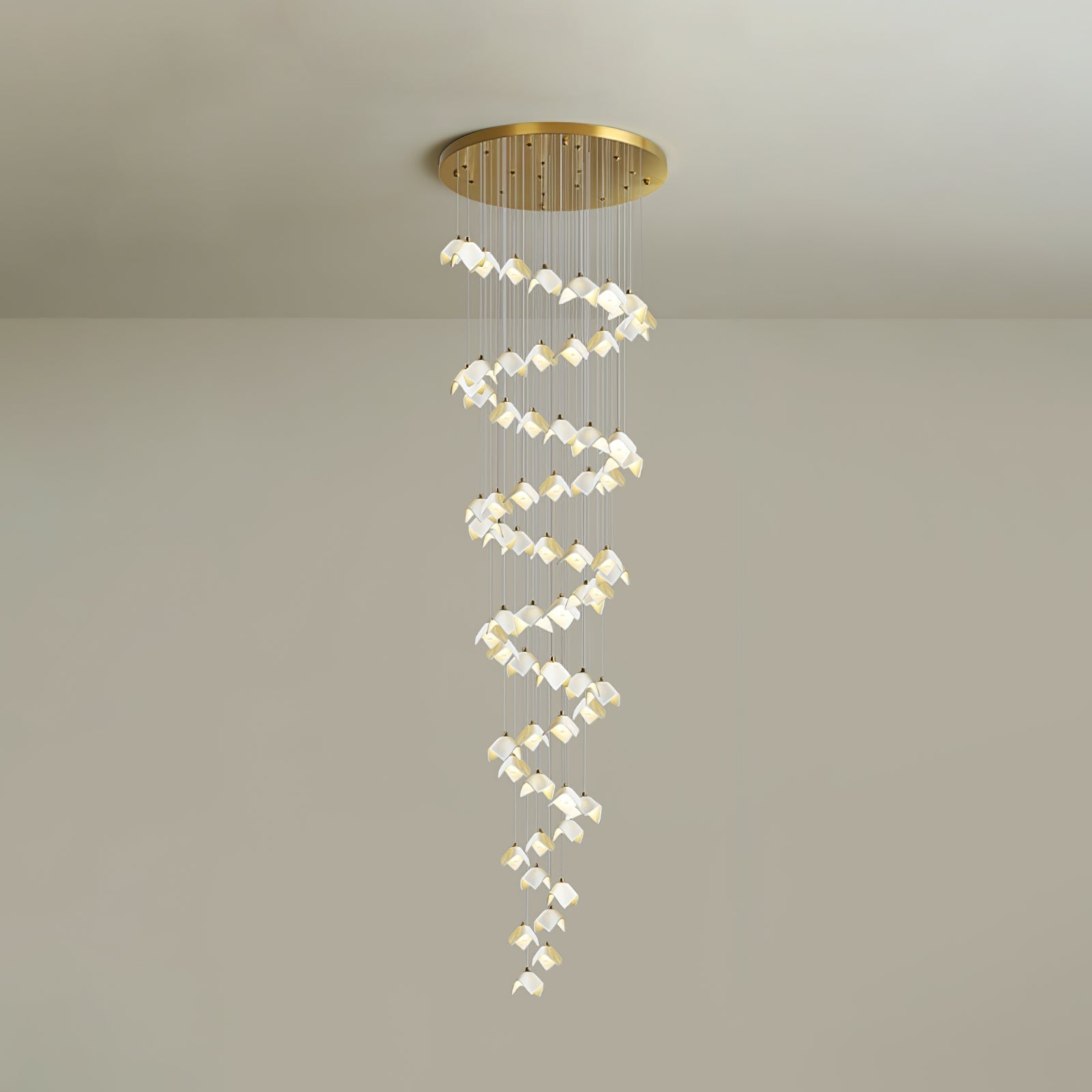 Cithayra Geometric Glass Brass Chandelier - Lamp Outdoor