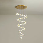 Cithayra Geometric Glass Brass Chandelier - Lamp Outdoor