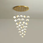 Cithayra Geometric Glass Brass Chandelier - Lamp Outdoor