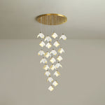 Cithayra Geometric Glass Brass Chandelier - Lamp Outdoor