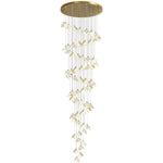Cithayra Geometric Glass Brass Chandelier - Lamp Outdoor
