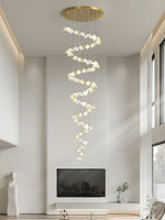 Cithayra Geometric Glass Brass Chandelier - Lamp Outdoor