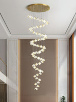 Cithayra Geometric Glass Brass Chandelier - Lamp Outdoor