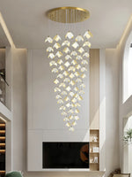 Cithayra Geometric Glass Brass Chandelier - Lamp Outdoor