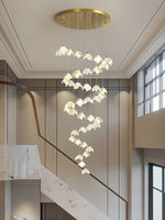 Cithayra Geometric Glass Brass Chandelier - Lamp Outdoor