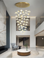 Cithayra Geometric Glass Brass Chandelier - Lamp Outdoor