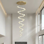 Cithayra Geometric Glass Brass Chandelier - Lamp Outdoor