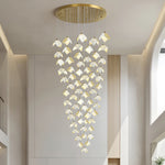 Cithayra Geometric Glass Brass Chandelier - Lamp Outdoor