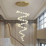 Cithayra Geometric Glass Brass Chandelier - Lamp Outdoor