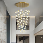 Cithayra Geometric Glass Brass Chandelier - Lamp Outdoor