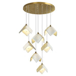 Cithayra Geometric Glass Brass Chandelier - Lamp Outdoor