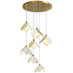 Cithayra Geometric Glass Brass Chandelier - Lamp Outdoor