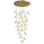 Cithayra Geometric Glass Brass Chandelier - Lamp Outdoor