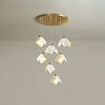 Cithayra Geometric Glass Brass Chandelier - Lamp Outdoor