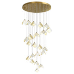 Cithayra Geometric Glass Brass Chandelier - Lamp Outdoor