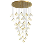 Cithayra Geometric Glass Brass Chandelier - Lamp Outdoor