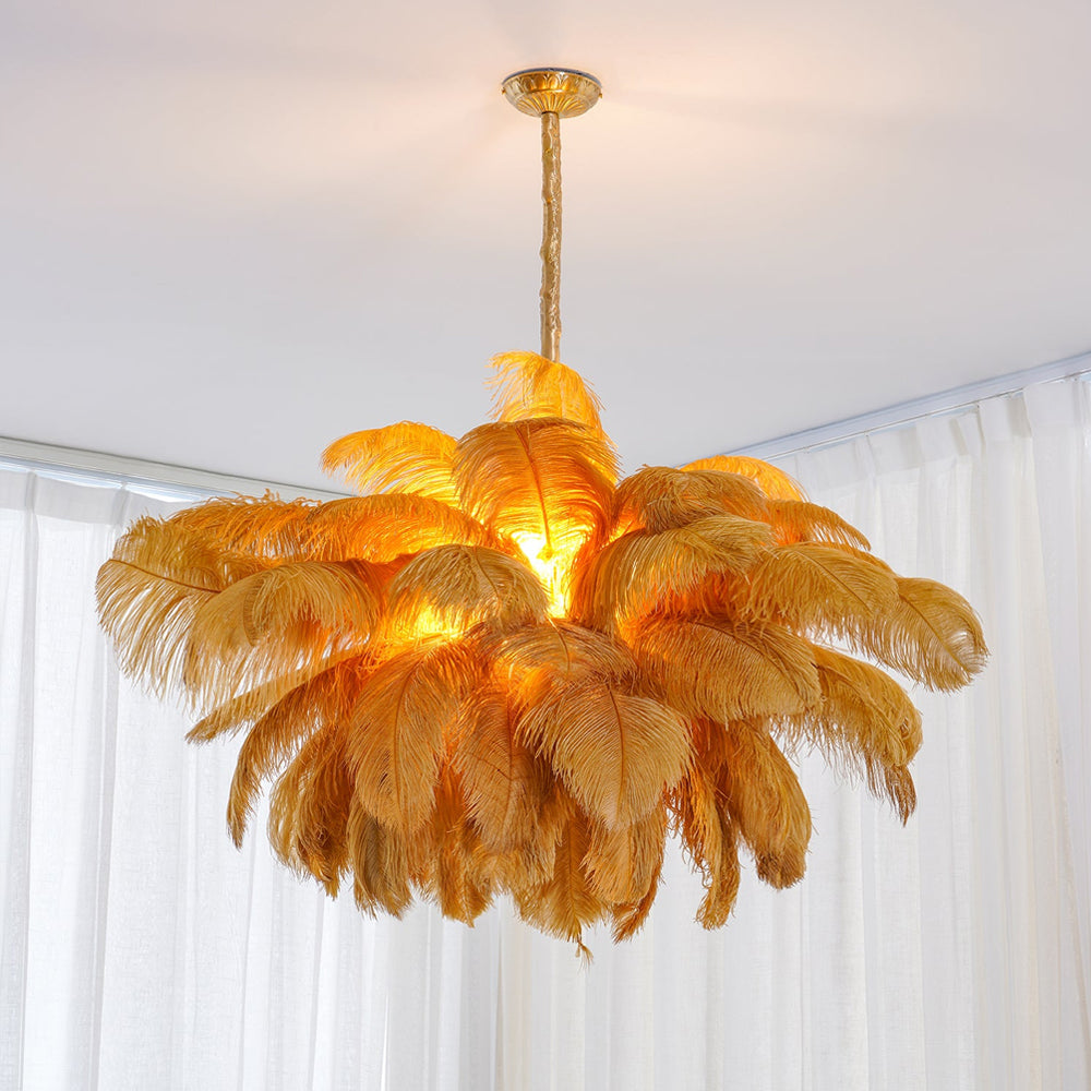 Ostrich Feather Chandelier - Lamp Outdoor