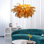 Ostrich Feather Chandelier - Lamp Outdoor