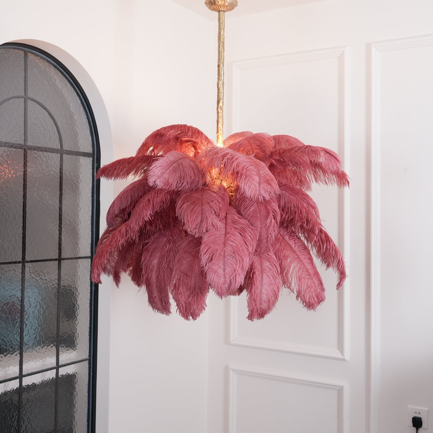Ostrich Feather Chandelier - Lamp Outdoor