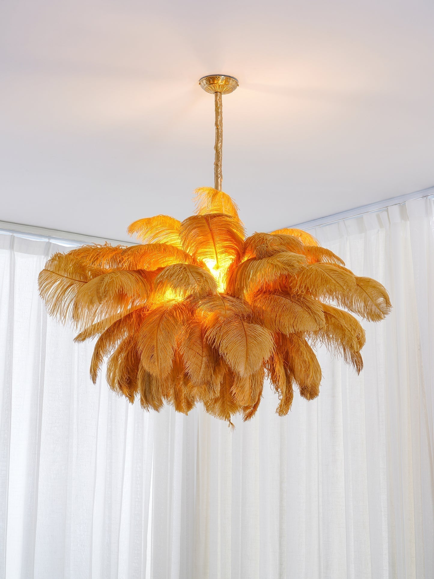 Ostrich Feather Chandelier - Lamp Outdoor
