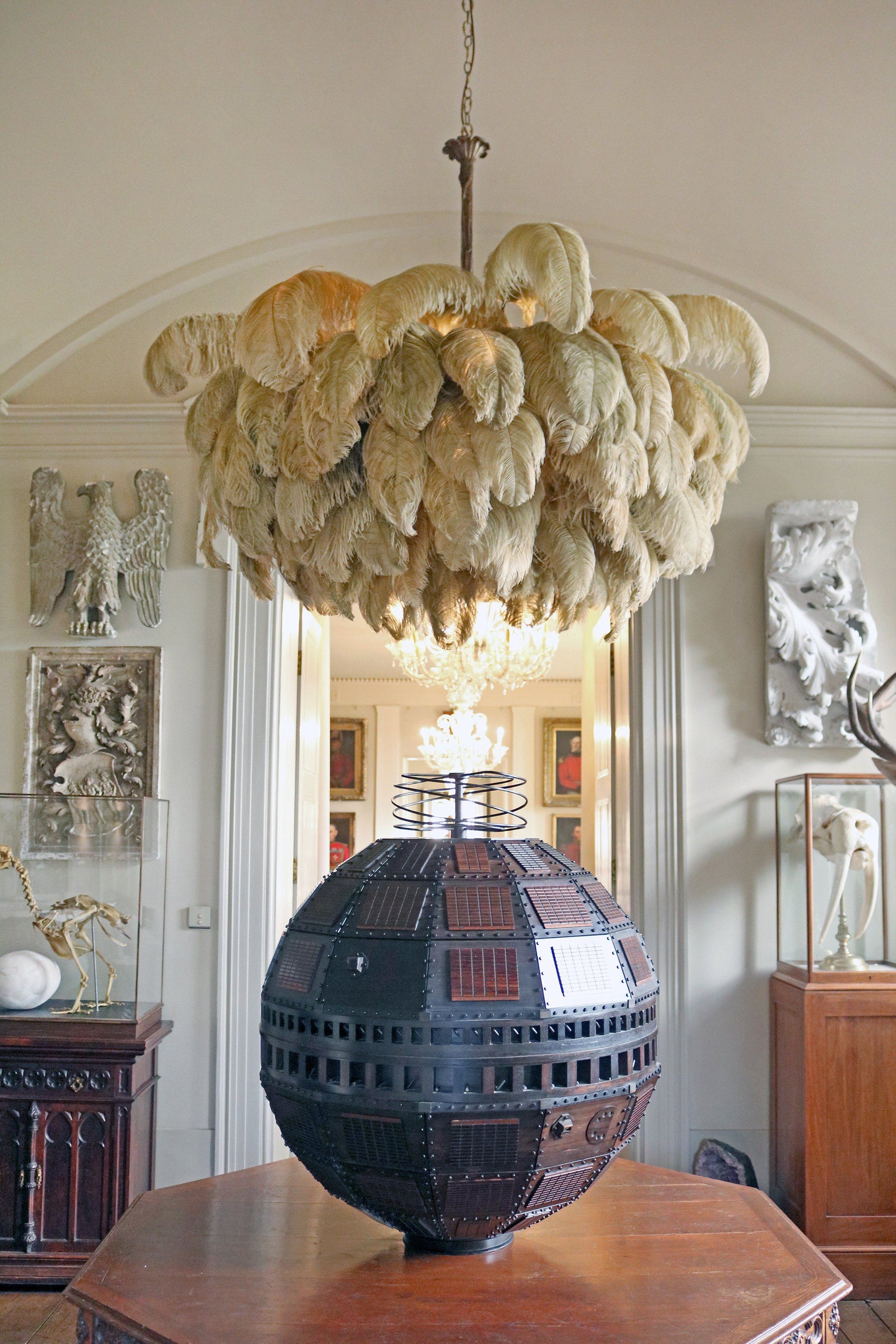 Ostrich Feather Chandelier - Lamp Outdoor