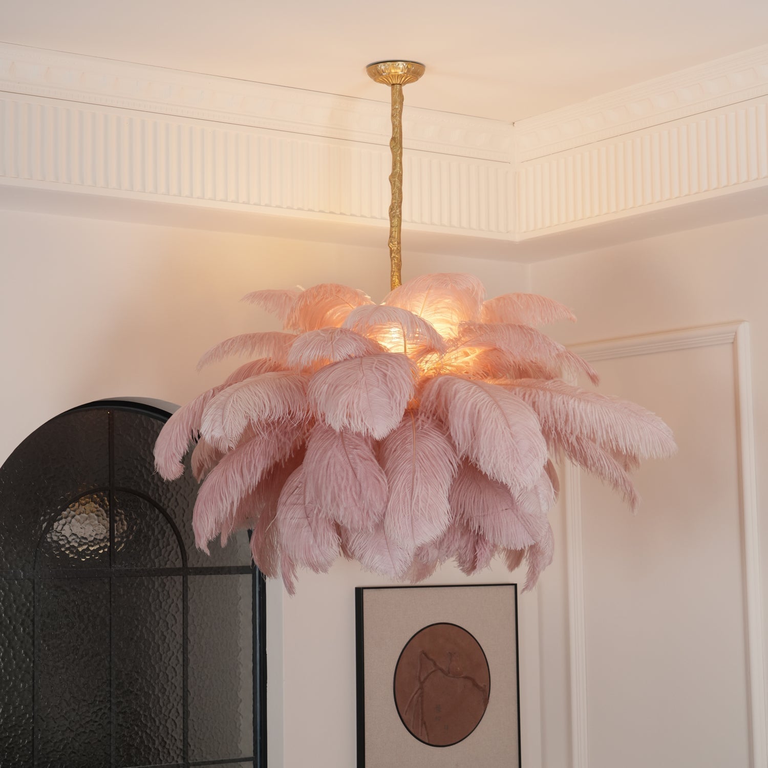 Ostrich Feather Chandelier - Lamp Outdoor