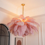 Ostrich Feather Chandelier - Lamp Outdoor