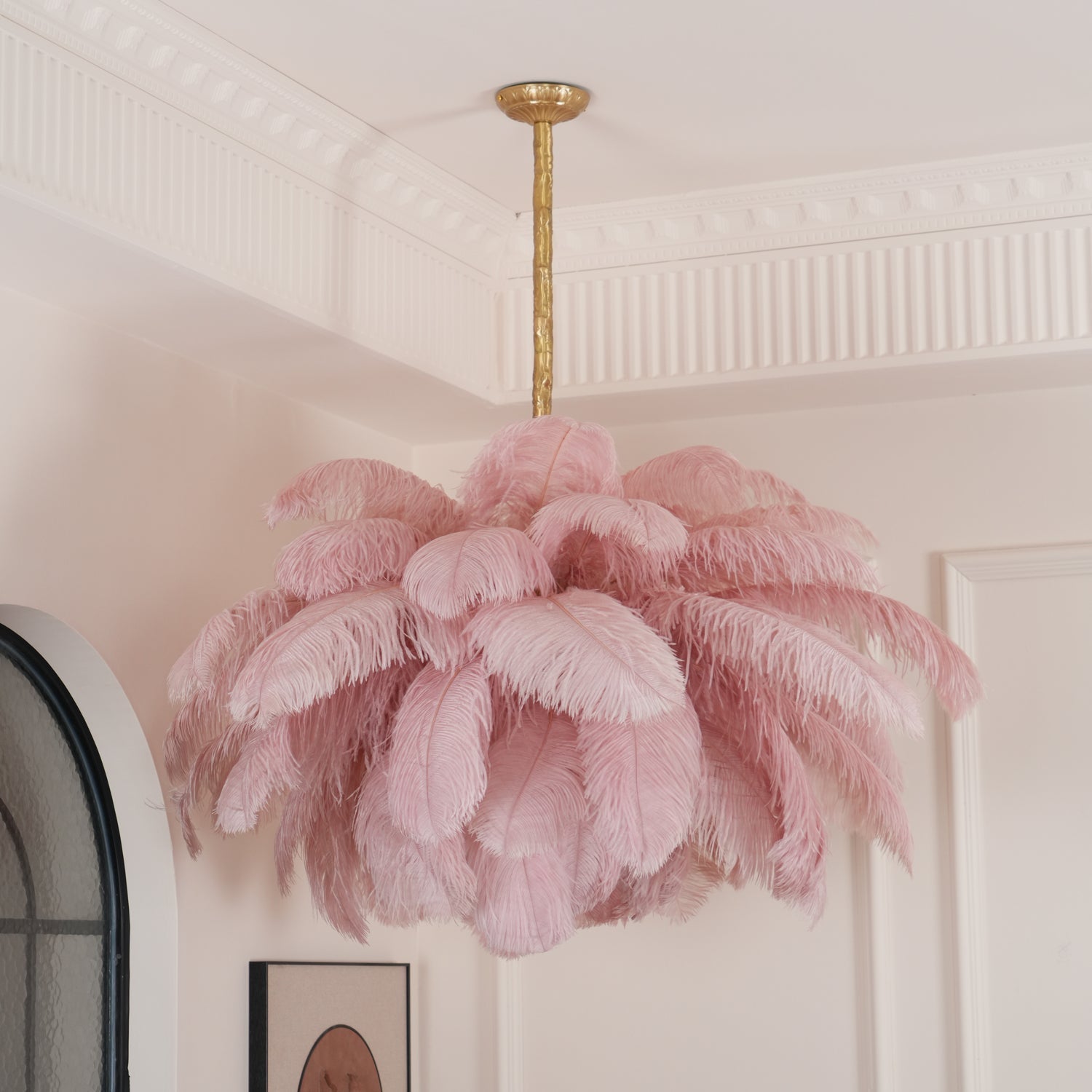Ostrich Feather Chandelier - Lamp Outdoor