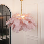 Ostrich Feather Chandelier - Lamp Outdoor