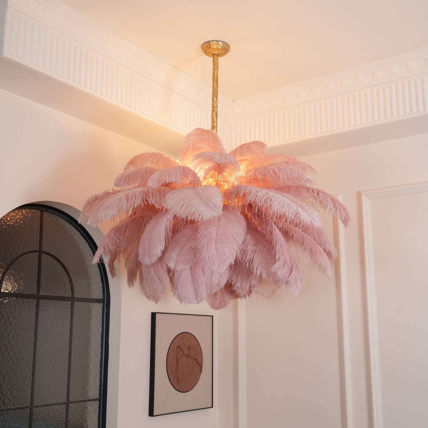 Ostrich Feather Chandelier - Lamp Outdoor