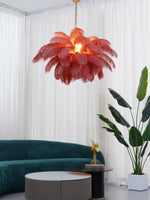 Ostrich Feather Chandelier - Lamp Outdoor