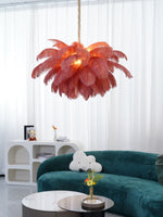 Ostrich Feather Chandelier - Lamp Outdoor