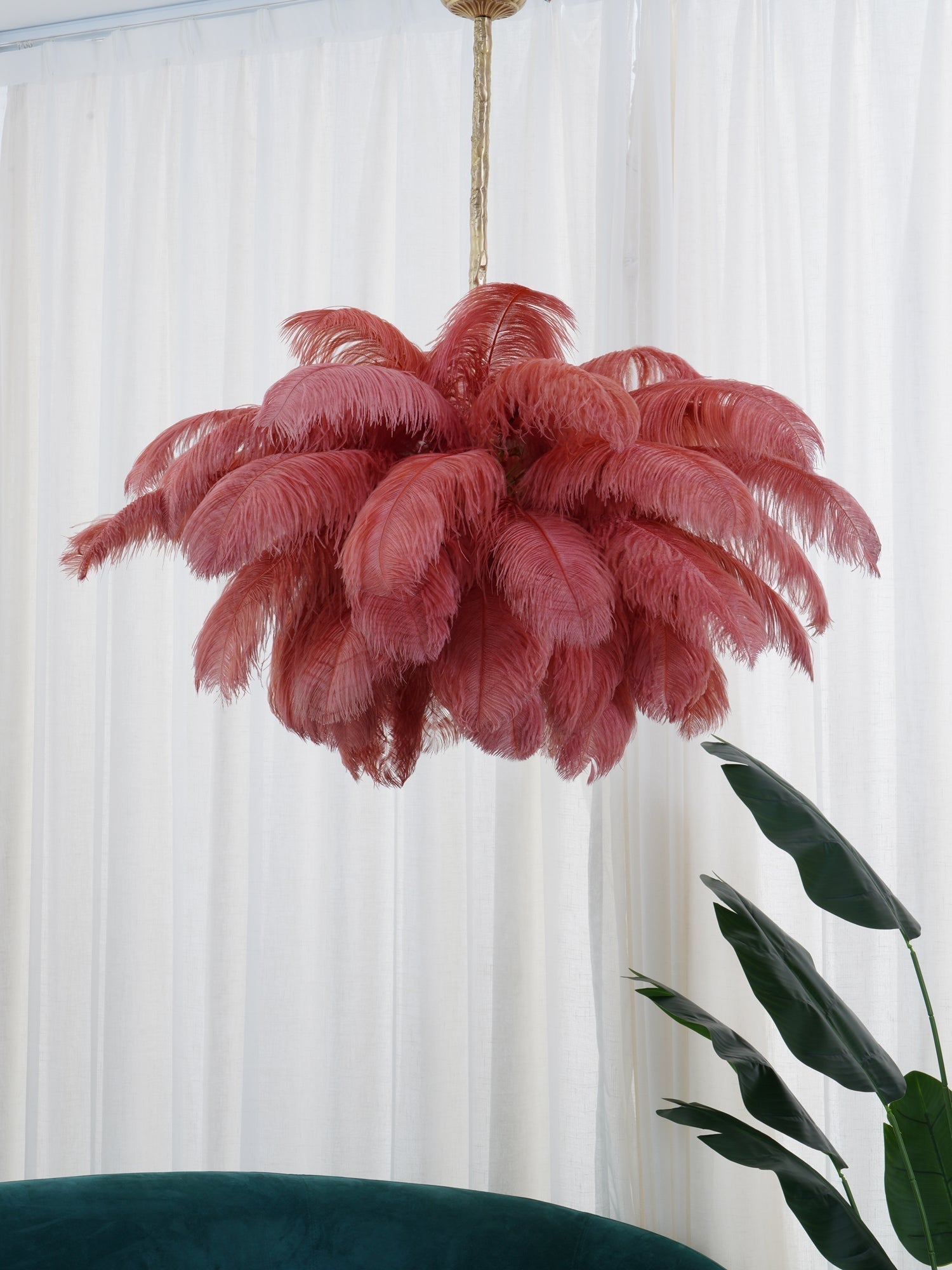Ostrich Feather Chandelier - Lamp Outdoor