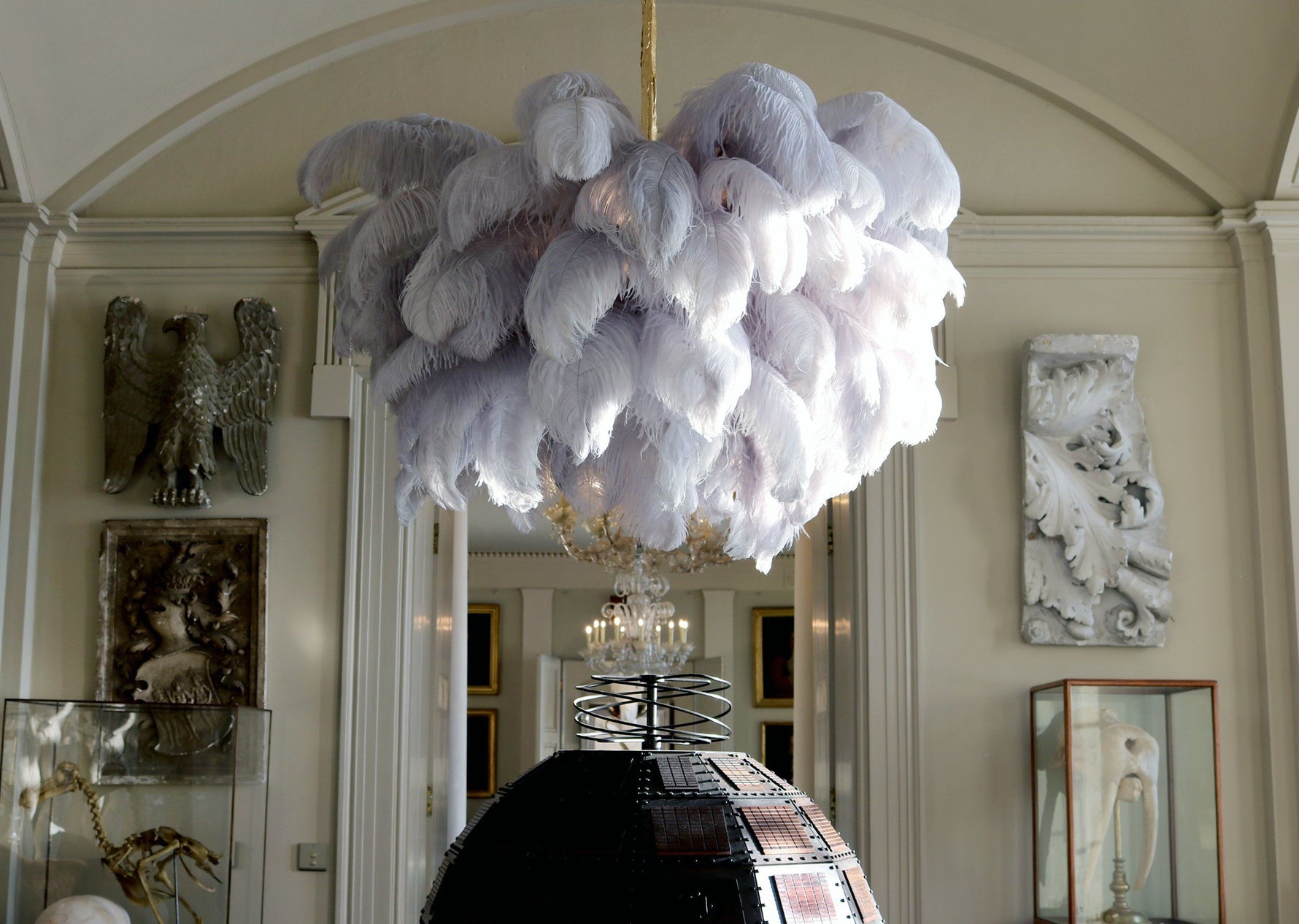 Ostrich Feather Chandelier - Lamp Outdoor