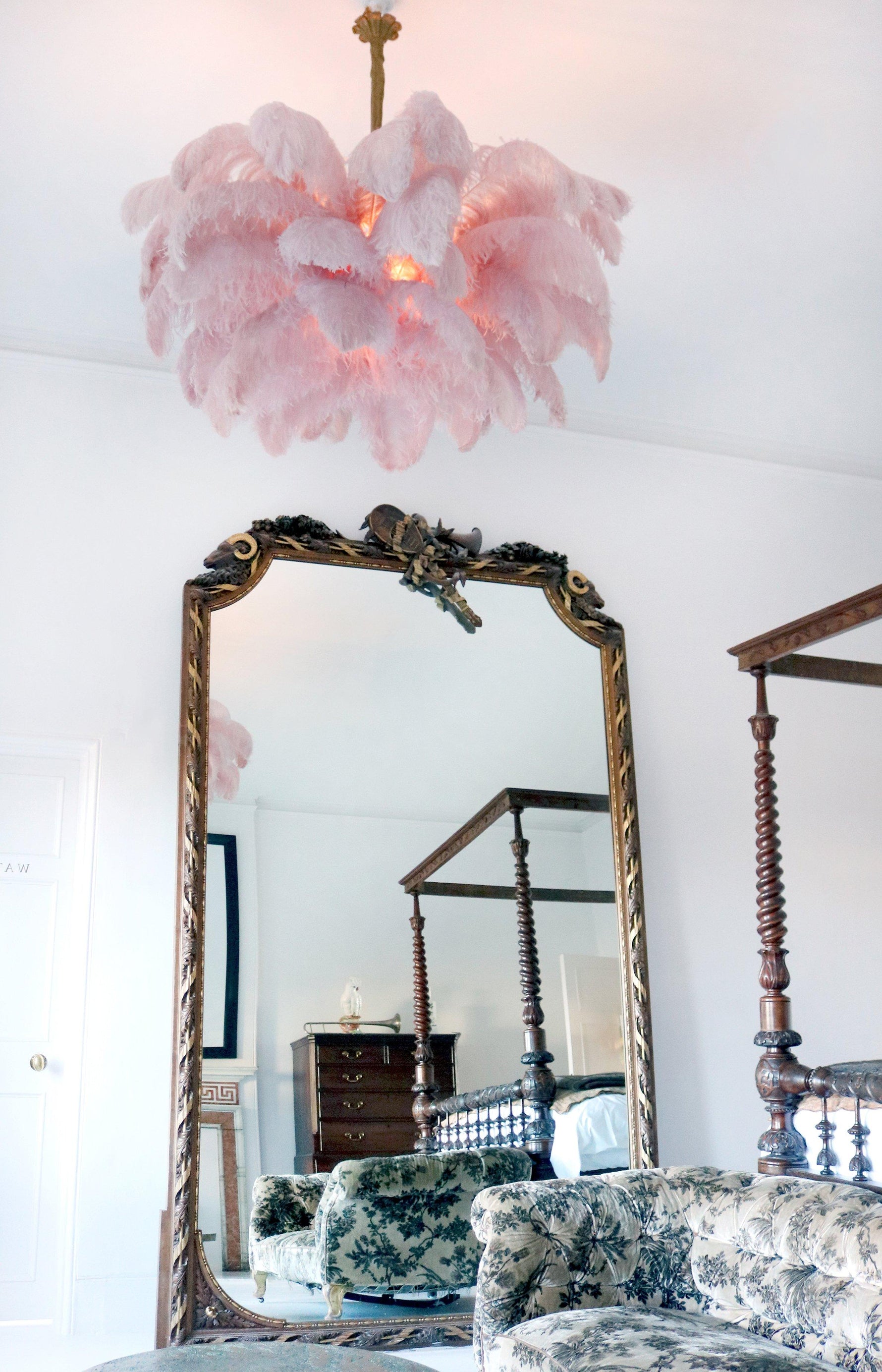 Ostrich Feather Chandelier - Lamp Outdoor