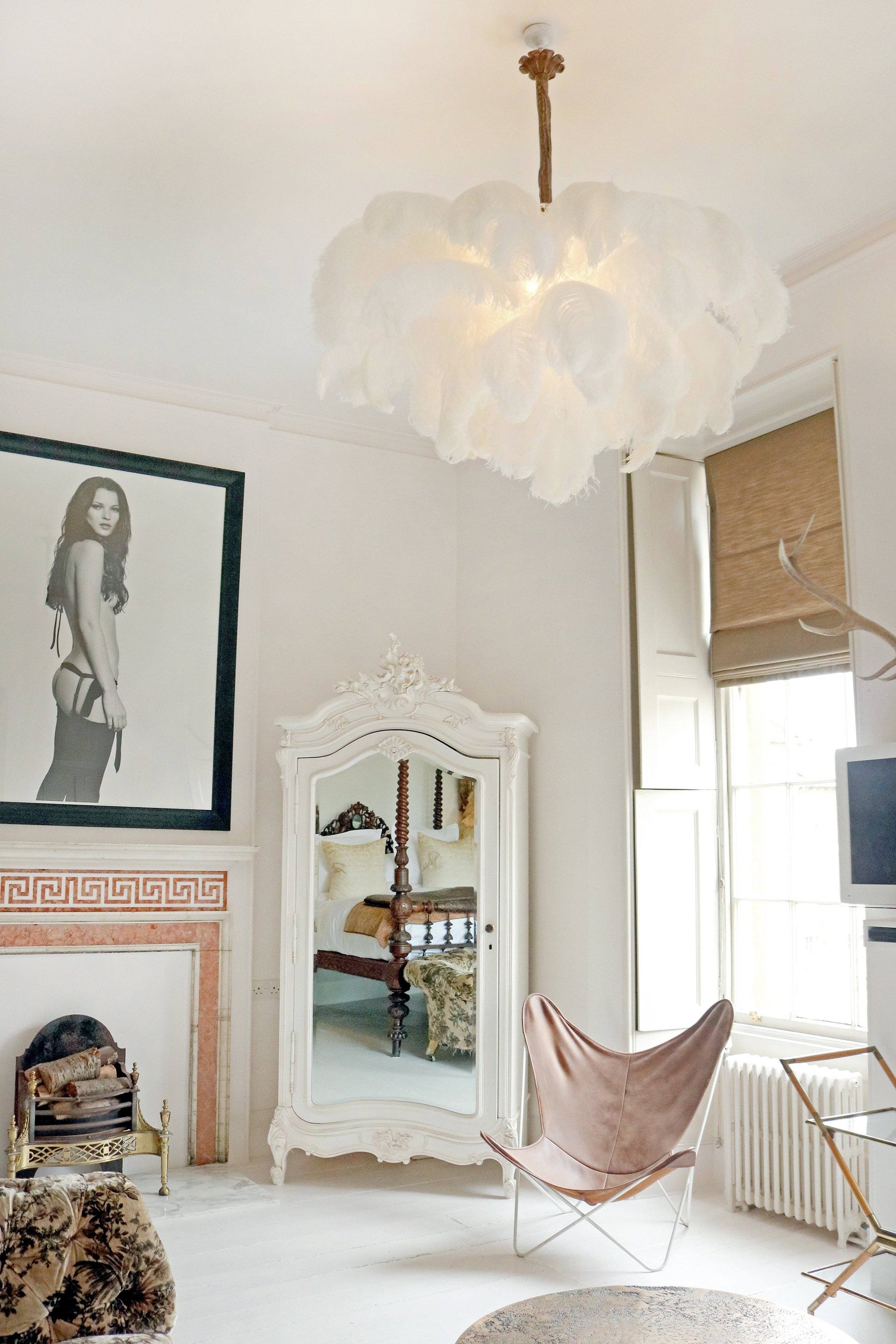 Ostrich Feather Chandelier - Lamp Outdoor