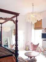 Ostrich Feather Chandelier - Lamp Outdoor