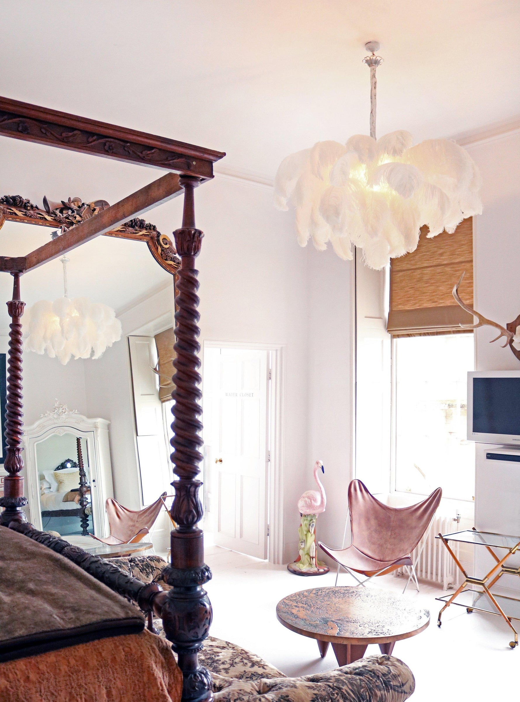 Ostrich Feather Chandelier - Lamp Outdoor