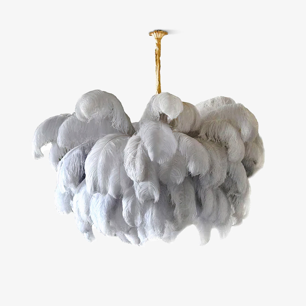 Ostrich Feather Chandelier - Lamp Outdoor