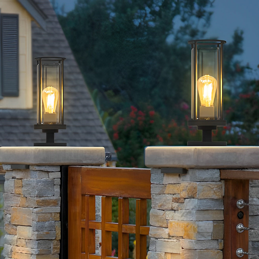 Modern Minimalist Round Stainless Steel Outdoor Light – Wall & Post Installation Options - Lamp Outdoor