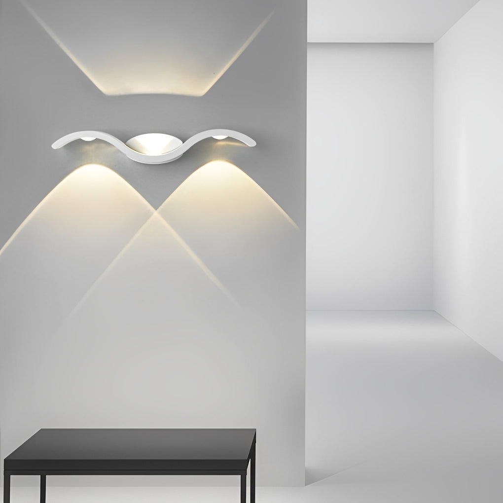 Outdoor Seagull Creative Wavy Wall Mounted Up Down LED Lighting - Lamp Outdoor