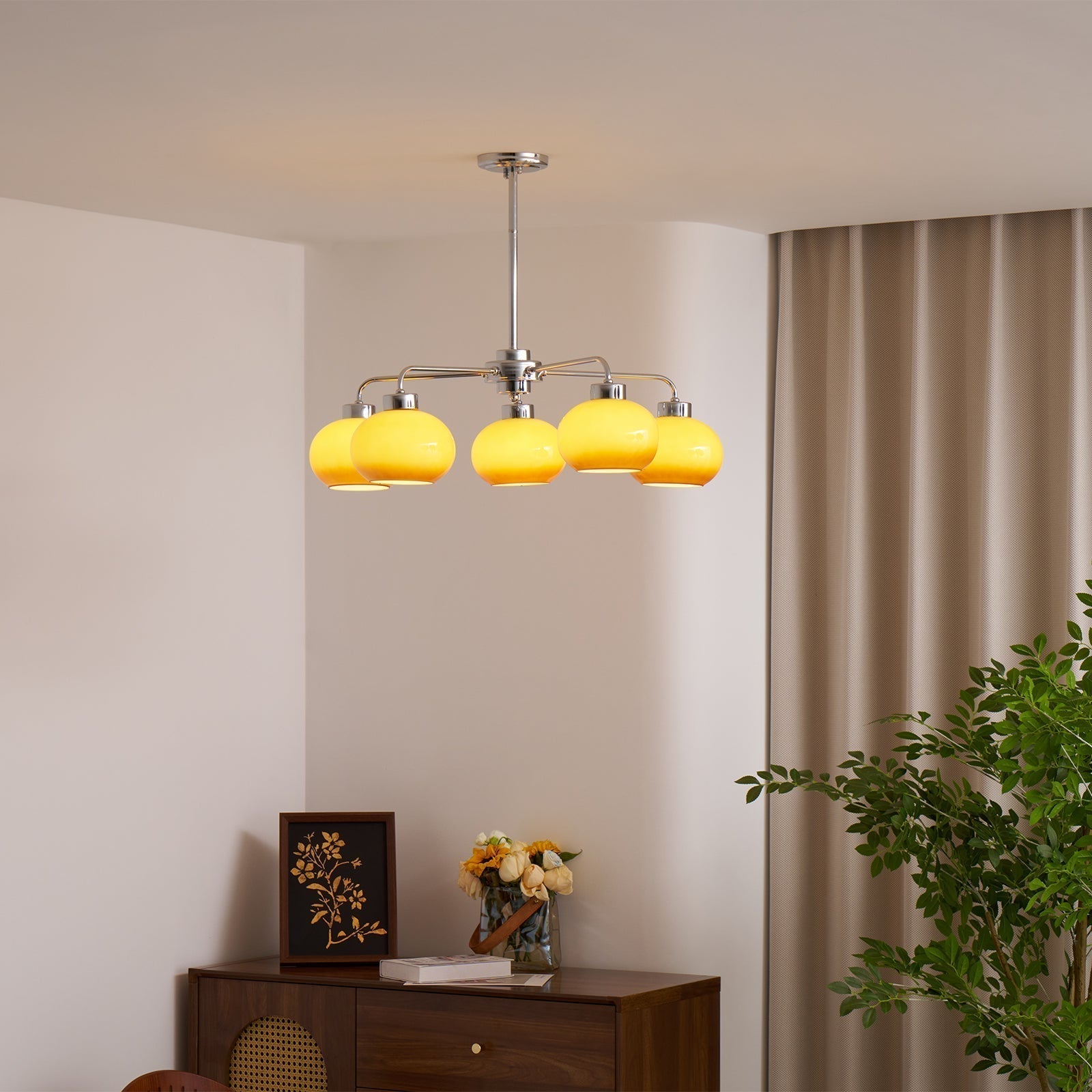 Oval Persimmon Chandelier - Lamp Outdoor