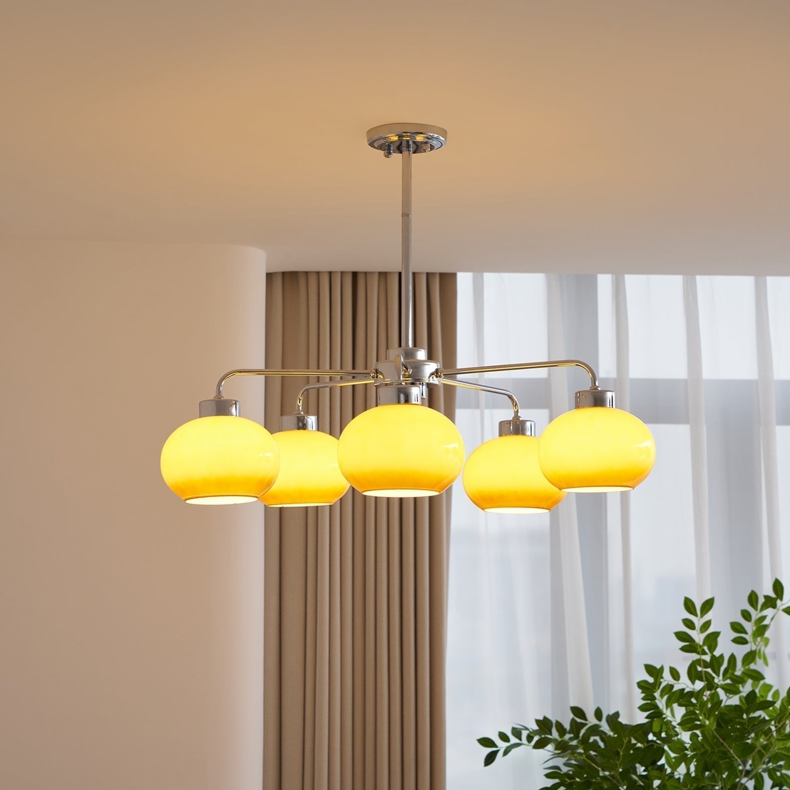 Oval Persimmon Chandelier - Lamp Outdoor