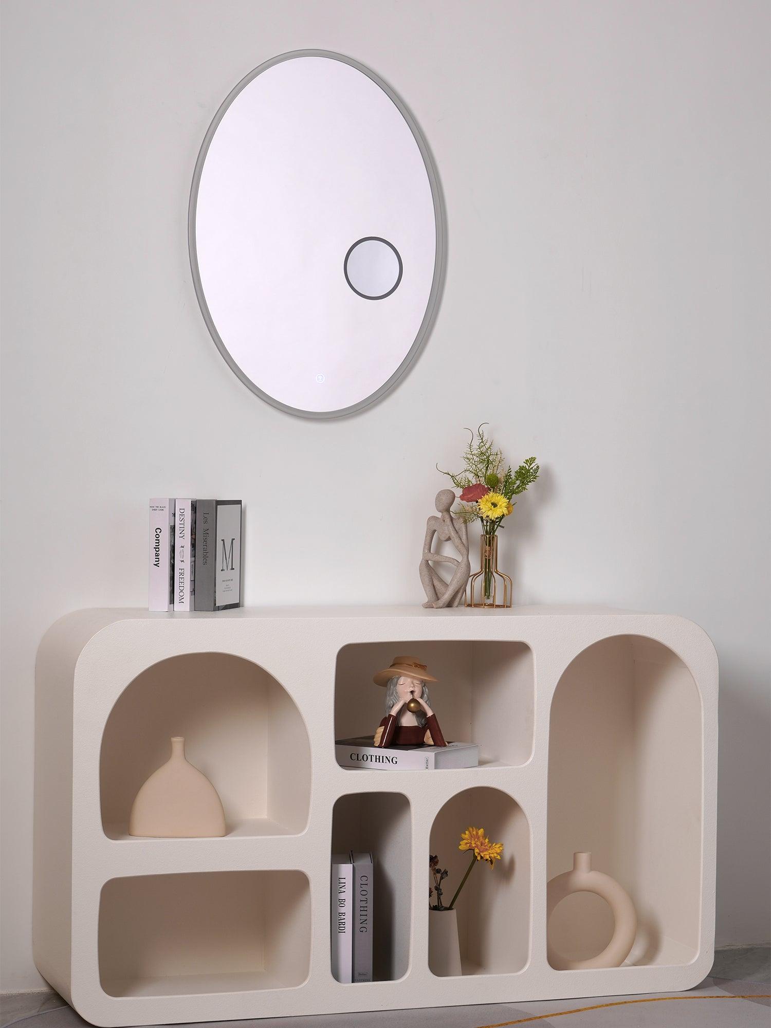 Ovariel Oval Mirror Metal Plastic Wall Light - Lamp Outdoor